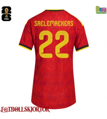 Belgien Alexis Saelemaekers #22 Hemmatröja Dam VM 2026 Kortärmad